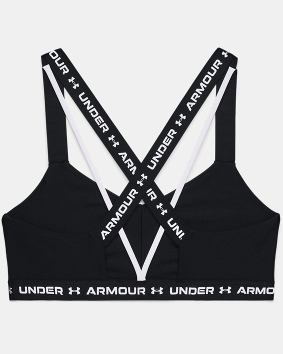 Damen UA Crossback Low Sport-BH, Black, pdpMainDesktop image number 9